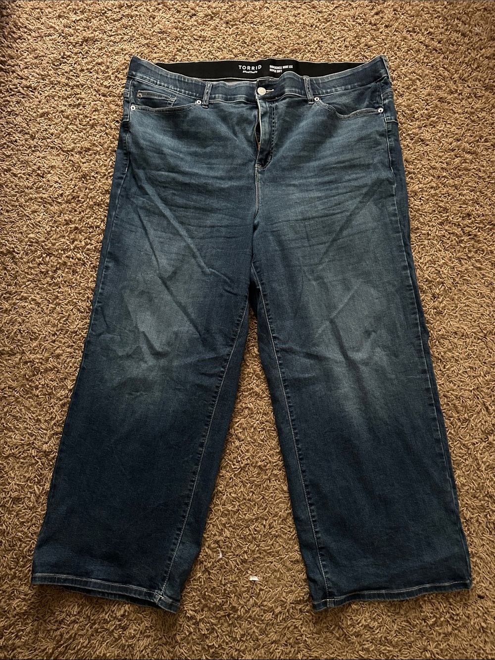torrid Blue Wide Leg Jeans - Dark Wash